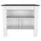 Tuhome Cala Kitchen Island, Four Legs, Three Shelves, White/Onyx ABX6535 - alternate 5